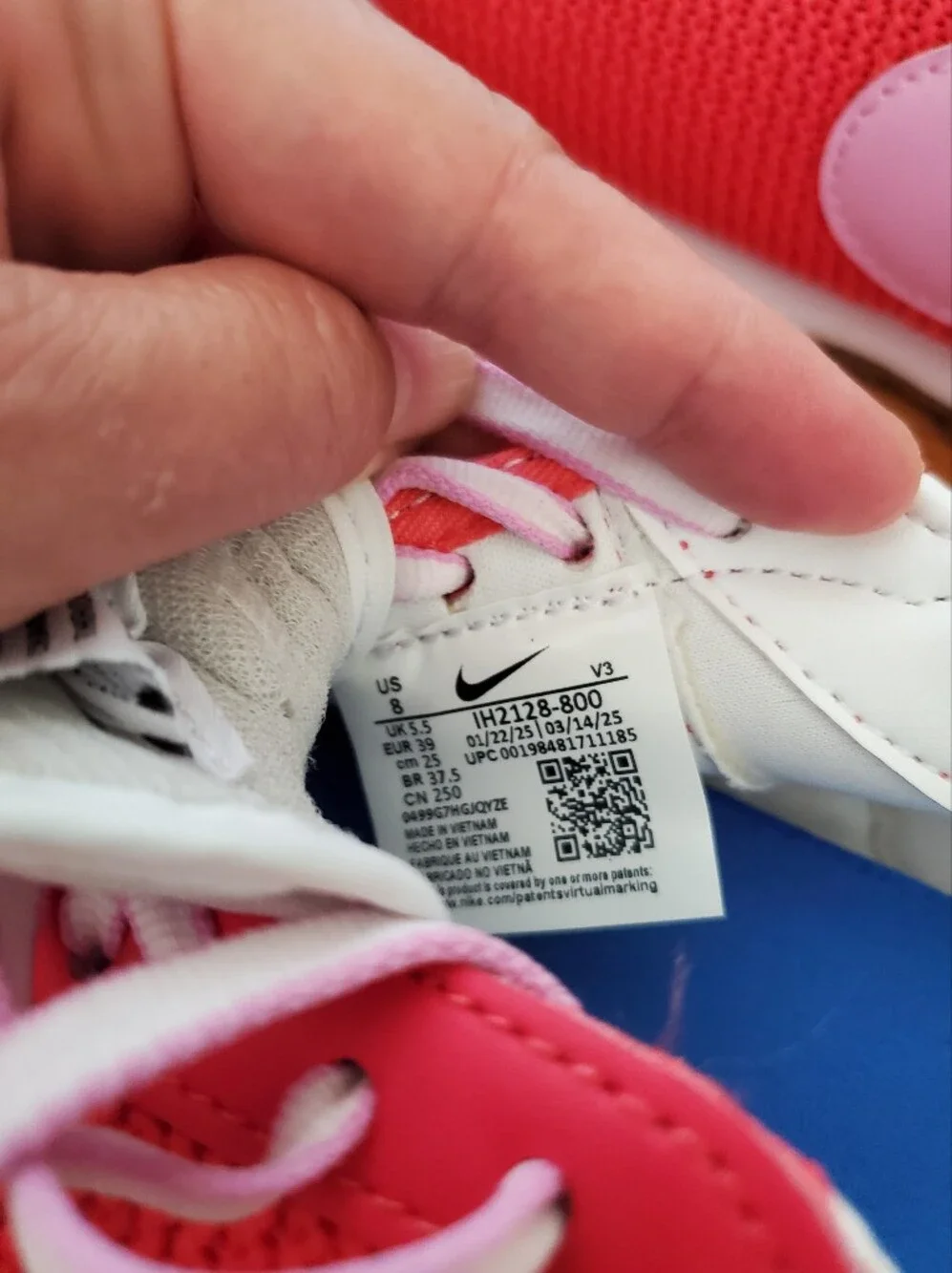 Nike LD-1000 Red & Pink Retro Mesh Sneakers,Sz 8